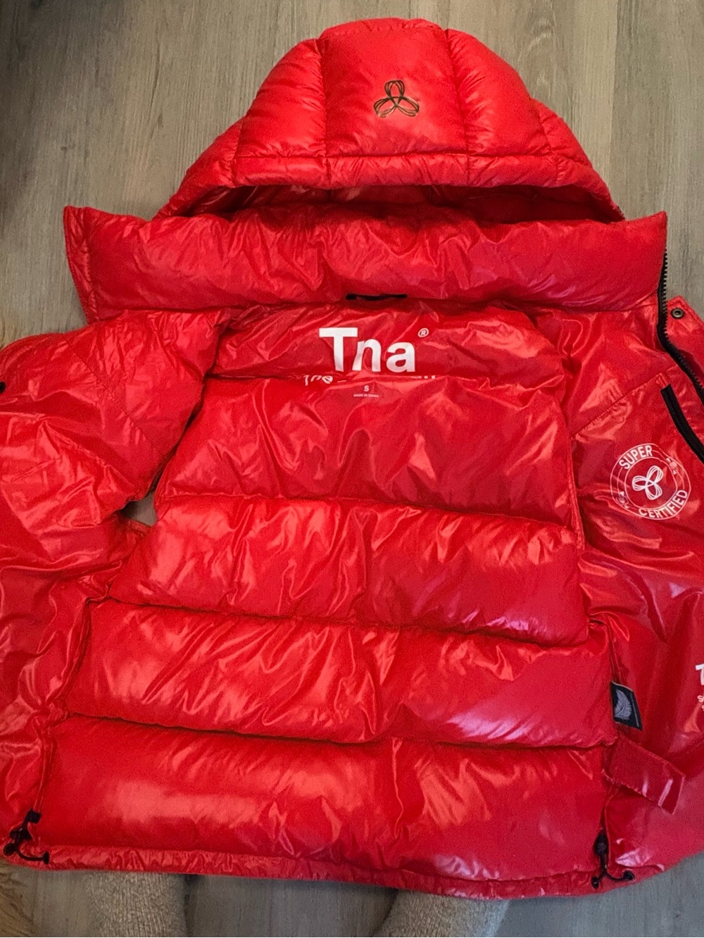 TNA Kids Red Hooded Puffer Jacket